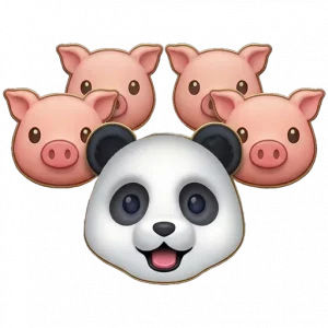 Pigs and a Panda